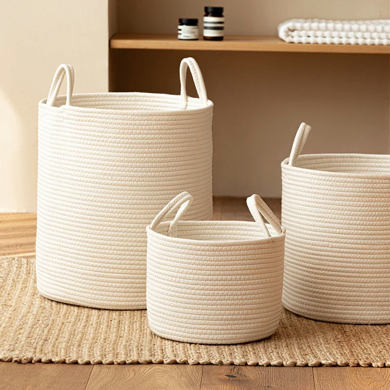 White Woven Baskets