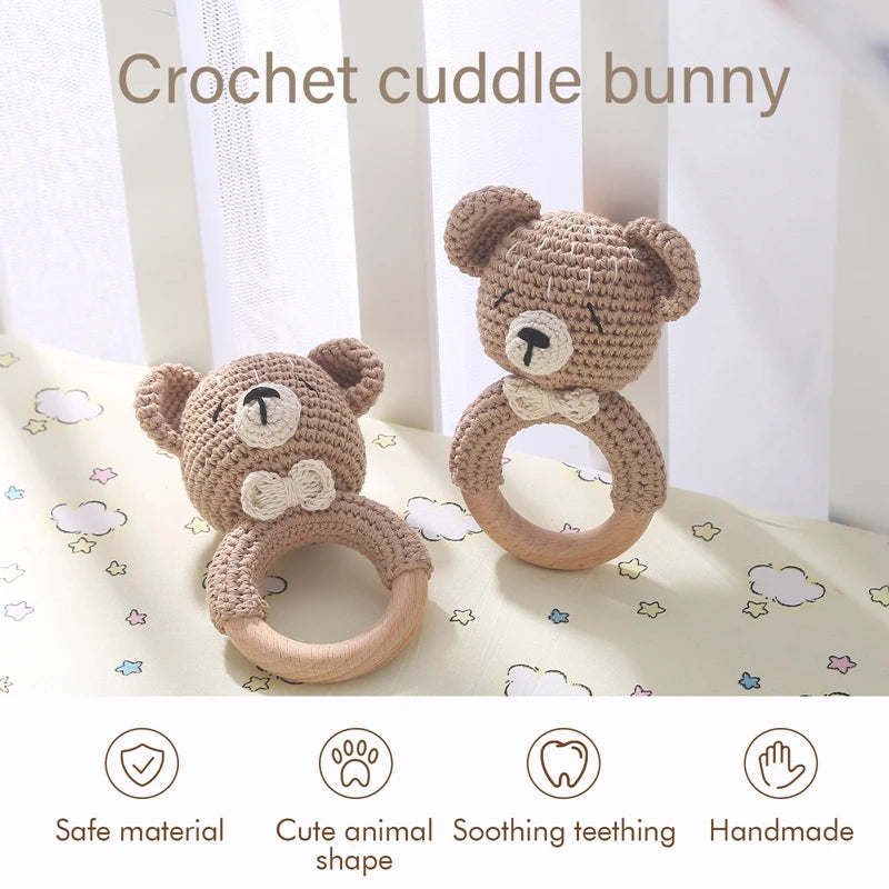 Crochet Brown Bear Rattle