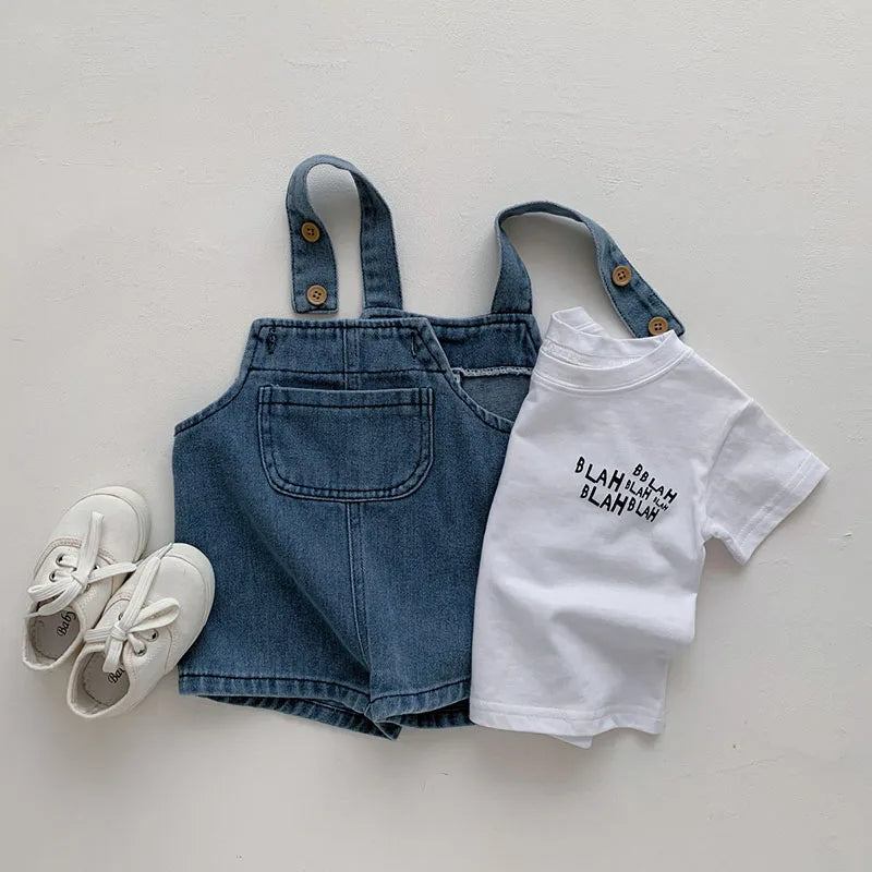 Newborn Overall and T-Shirt Set