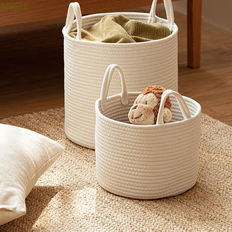 White Woven Baskets