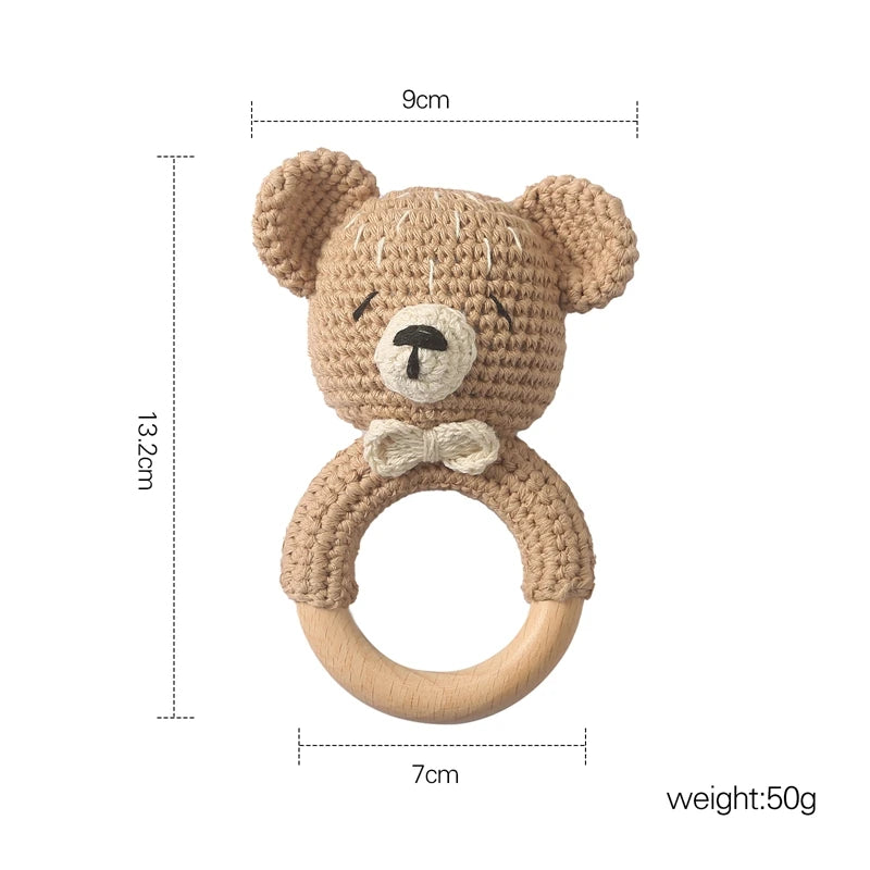 Crochet Brown Bear Rattle