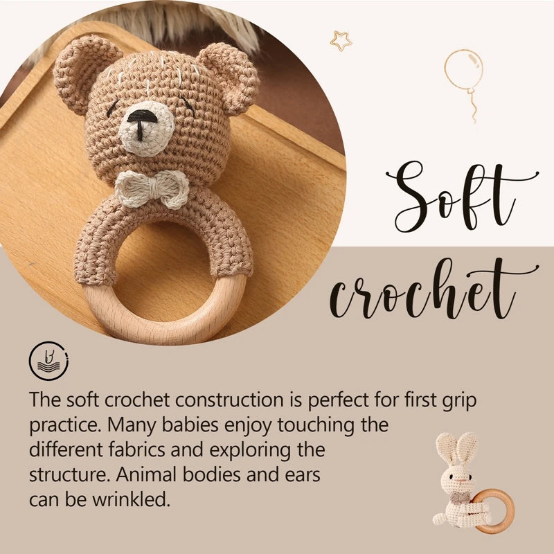 Crochet Brown Bear Rattle