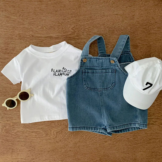 Newborn Overall and T-Shirt Set