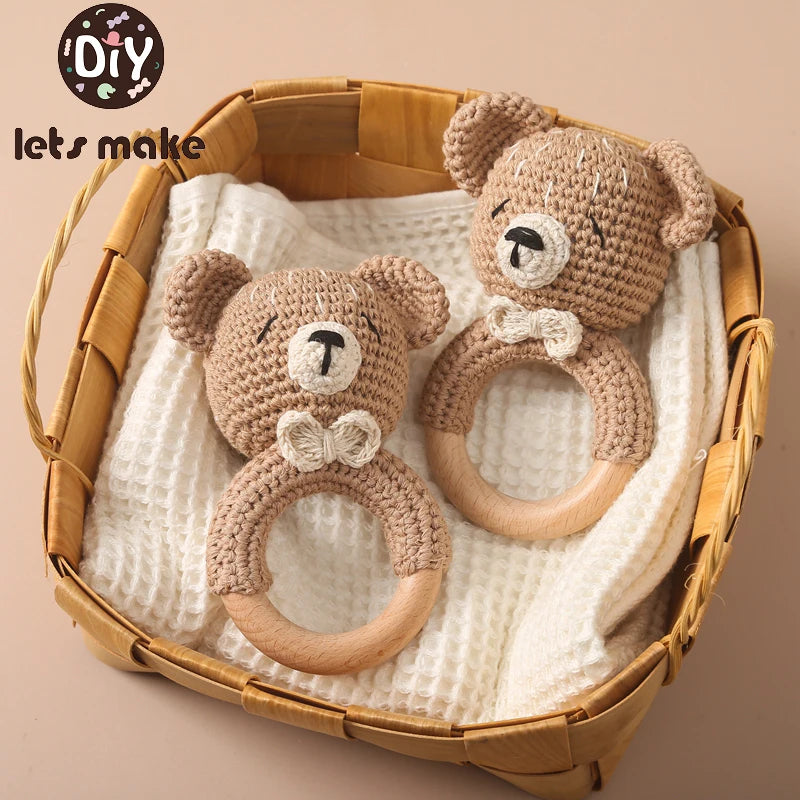 Crochet Brown Bear Rattle