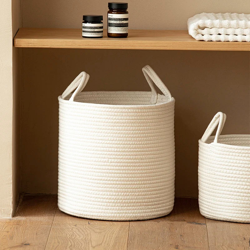 White Woven Baskets