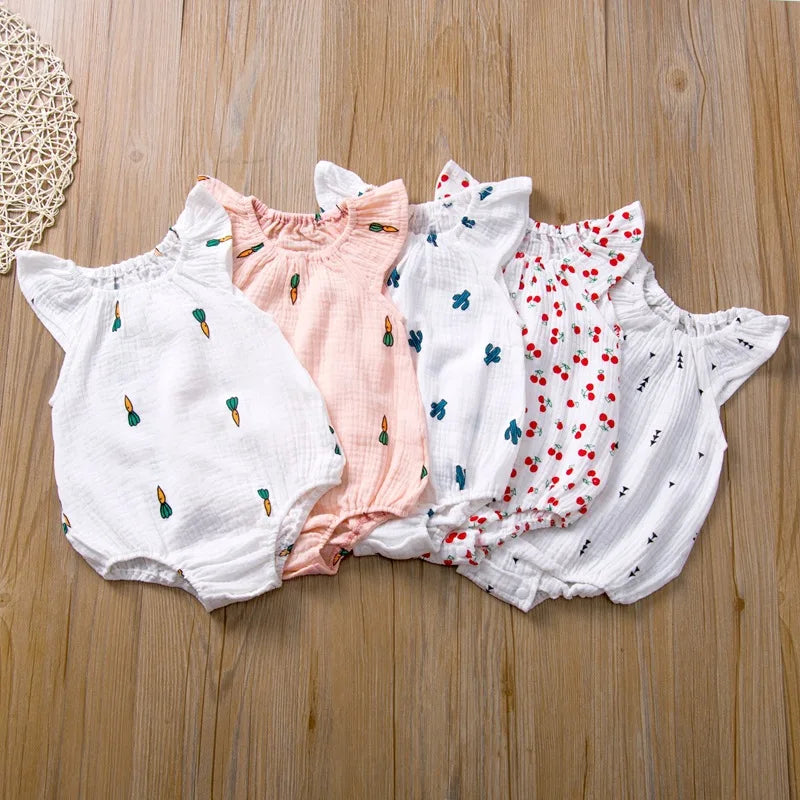 Cute Muslin Rompers