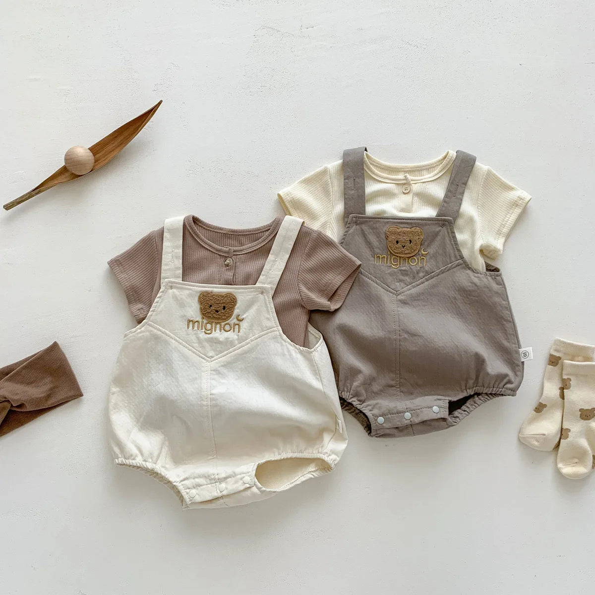 Newborn Teddy Bear Overalls